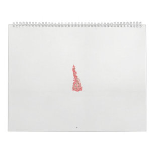 a drawing of a bird with flowers on it calendar