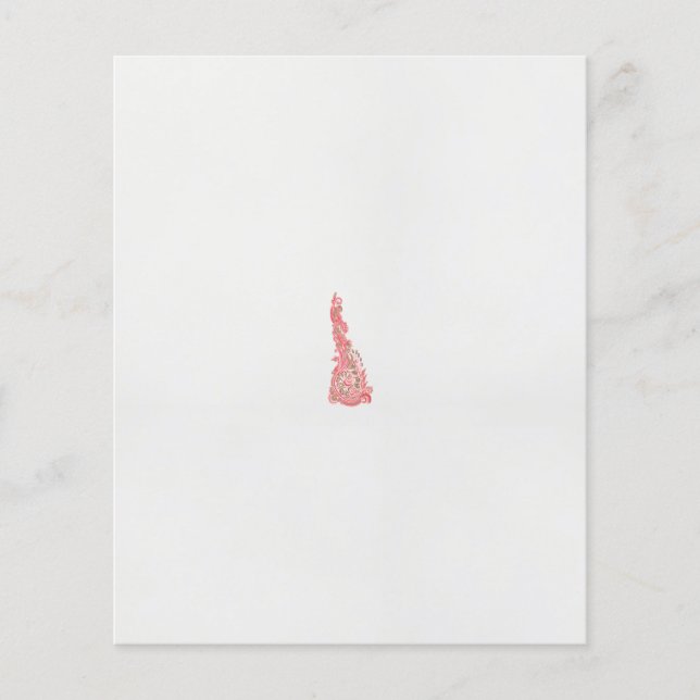 a drawing of a bird with flowers on it flyer (Front)