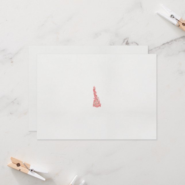 a drawing of a bird with flowers on it invitation (Front/Back In Situ)