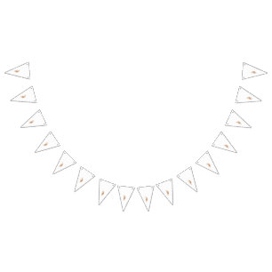 a drawing of a flower with leaves on it bunting 