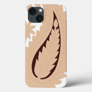 a drawing of a flower with leaves on it iPhone 13 case