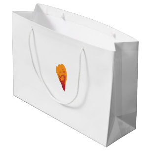 a drawing of a plant with orange and purple leaves large gift bag