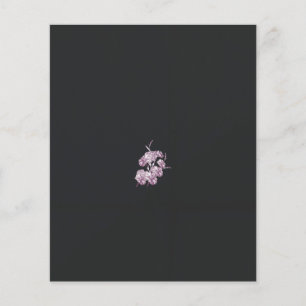 a drawing of a plant with purple flowers flyer