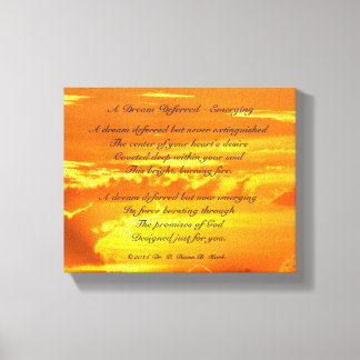 " A Dream Deferred - Emerging" Sunrise Canvas Print