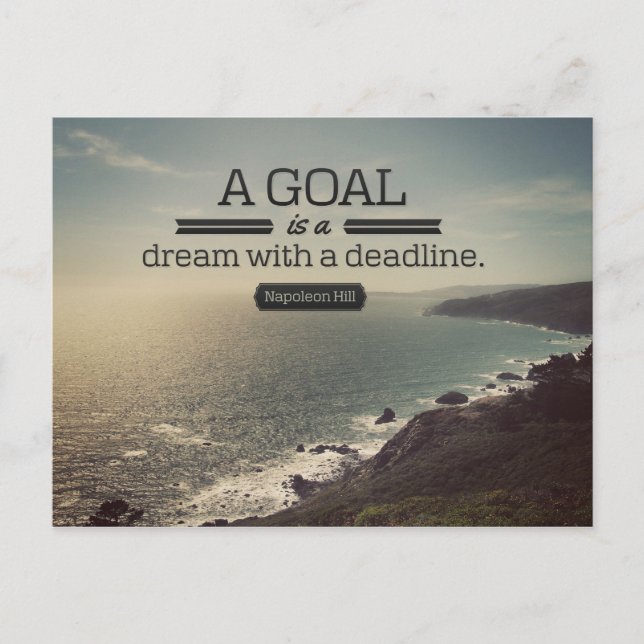 A Dream With A Deadline Postcard (Front)