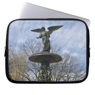 A dry winter Bethesda Fountain in Central Park Laptop Sleeve