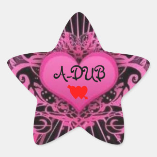 A-DUB LUV STAR STICKER