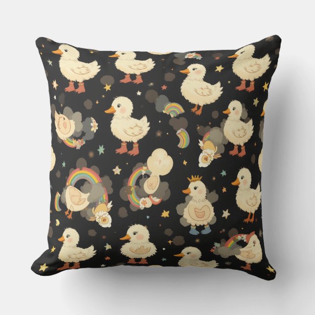 A duck full of laughter cushion (Front)