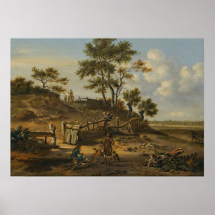 A Dune Landscape With Falconers (1667) Poster