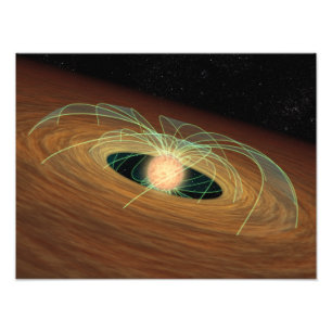 A dusty planet-forming disc in orbit photo print