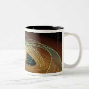 A dusty planet-forming disc in orbit Two-Tone coffee mug