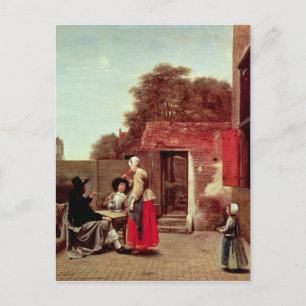 A Dutch Courtyard, c.1658-60 Postcard