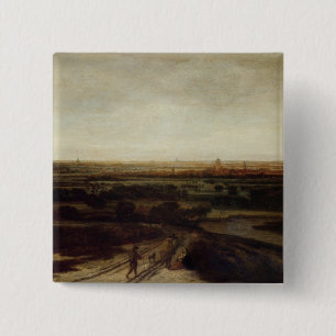A Dutch Landscape 15 Cm Square Badge