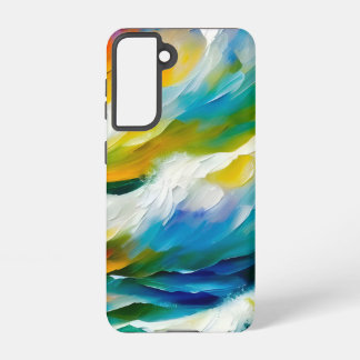 A dynamic painting of a stormy sea. samsung galaxy case