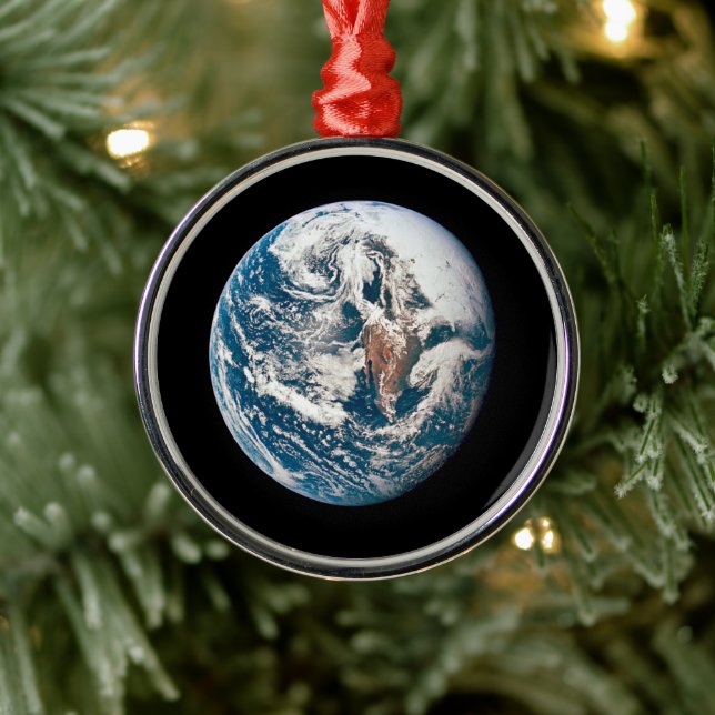 A Earth Taken From The Apollo 10 Spacecraft. Metal Ornament (Tree)