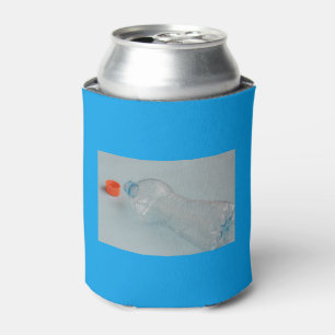 A EMPTIED BOTTLE ON CAN COOLER