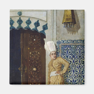 A eunuch before the door of the harem magnet