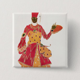 A Eunuch, from the ballet 'Scheherazade' 15 Cm Square Badge