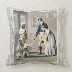 A European Lady and her Family, attended by an Aya Cushion