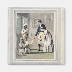 A European Lady and her Family, attended by an Aya Magnet