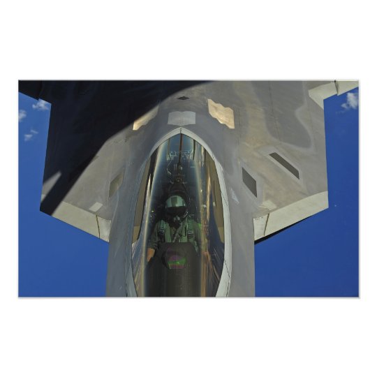 A F-22 Raptor receives fuel from a KC-135 Photo Print