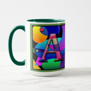 A F Monogramed, Initialled Coffee Mug