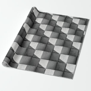 A face of the "Four Sided Pyramid" sculpture in th Wrapping Paper