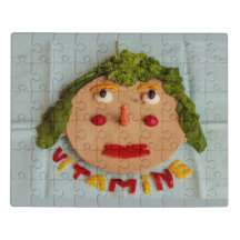 a face of vegetables on