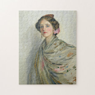 A Fair Spaniard, Mrs. Chowne Sir John Lavery Jigsaw Puzzle