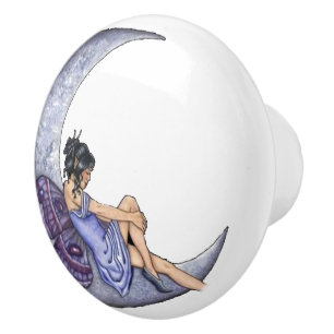 A Fairy Moon Ceramic Knob