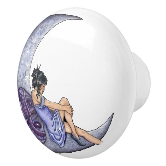 A Fairy Moon Ceramic Knob (Right)