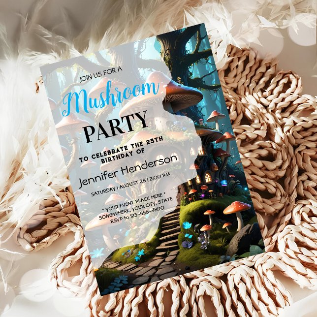 A fairy mushroom house invitation (Creator Uploaded)