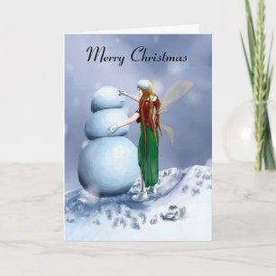 A Fairy Snowy Winter Holiday Card