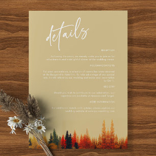 A Fairytale Affair: Whimsical Fall Wedding Details Enclosure Card