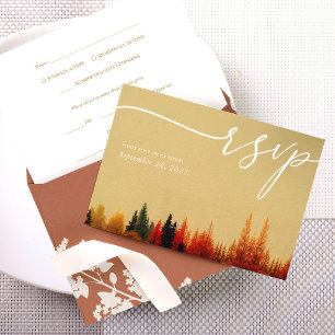 A Fairytale Affair: Whimsical Fall Wedding RSVP Card
