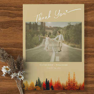 A Fairytale Affair: Whimsical Fall Wedding Thank You Card