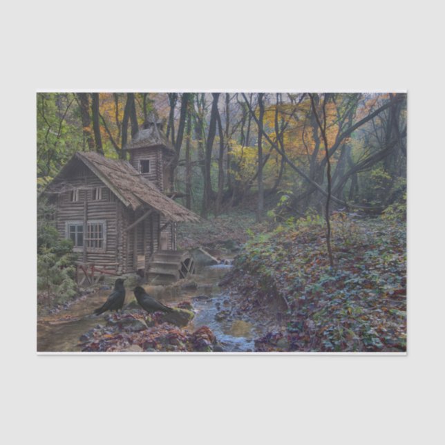 A Fairytale Forest Cabin in Real Life Tissue Paper (Front)