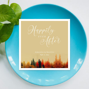 A Fairytale "Happily Ever After": Fall Wedding Napkin