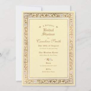 A Fairytale Yellow Bridal Shower Invitation