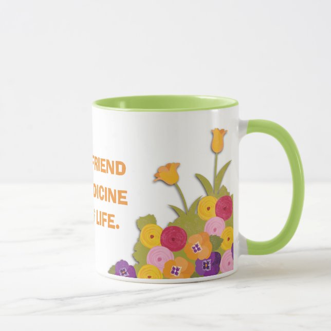 A Faithful Friend Floral Mug (Right)