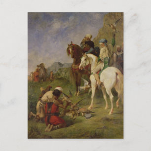 A Falcon Hunt in Algeria Postcard