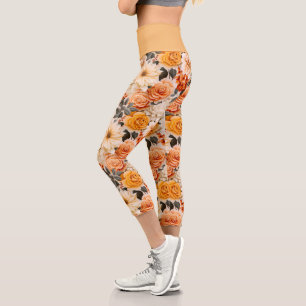 A Fall Floral Series Design 10 Capri Leggings