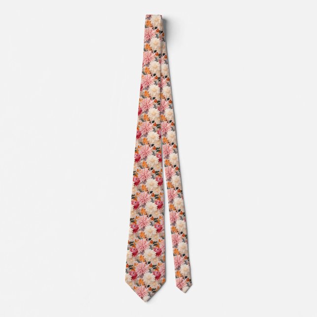 A Fall Floral Series Design 11 Tie (Front)