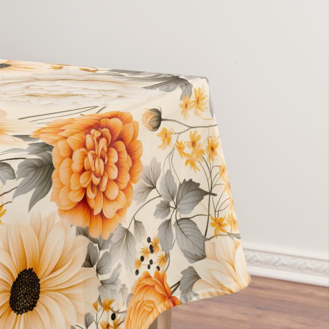 A Fall Floral Series Design 1 Tablecloth (In Situ)