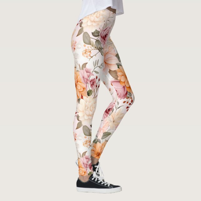 A Fall Floral Series Design 2 Leggings (Right)