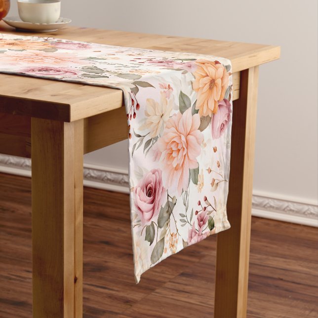 A Fall Floral Series Design 2 Short Table Runner (In Situ)