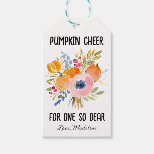 A Fall Treat Personalized Pumpkin & Leaf Autumn  Gift Tags