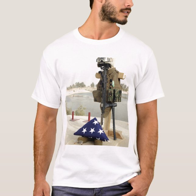 A fallen soldiers gear display T-Shirt (Front)