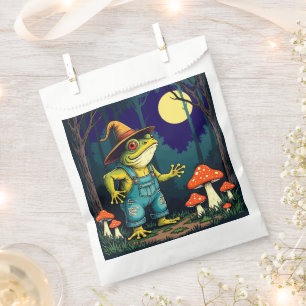 A Familiar Toad Witch Foraging At Night Favour Bag