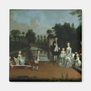 A Family Group on a Terrace in a Garden, 1749 Magnet
